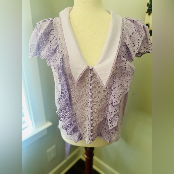 Alice + Olivia Eyelet blouse! - Picture 3 of 3